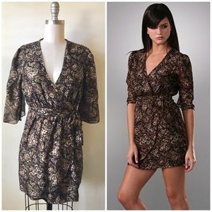Rebecca Minkoff Silk floral black Dress size 4